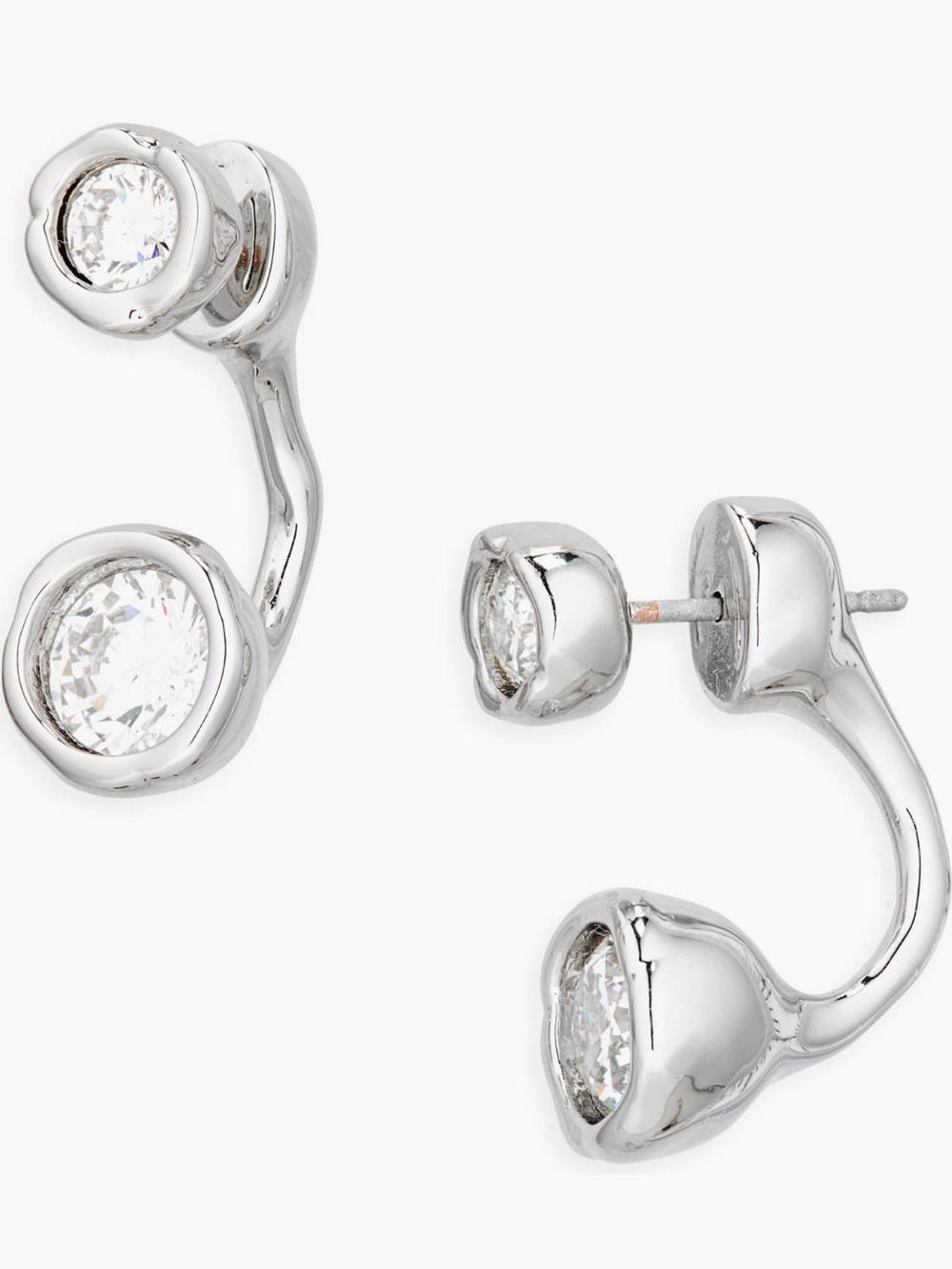 Alexis Bittar Asterales Cubic Zirconia Studs & Jackets Set in Silver NWT